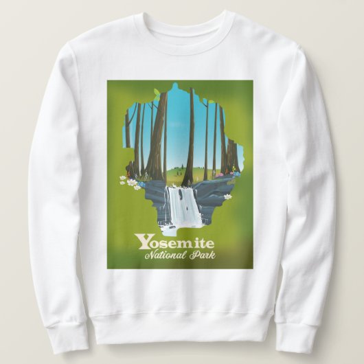 Reisposter van Yosemite National Park. Trui (Design voorkant)