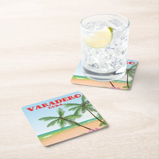 Reisposter Varadero Cuban Kartonnen Onderzetters (Insitu)