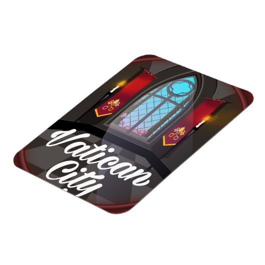 Reisposter Vaticaanstad cartoon Magneet (Linkerzijde)
