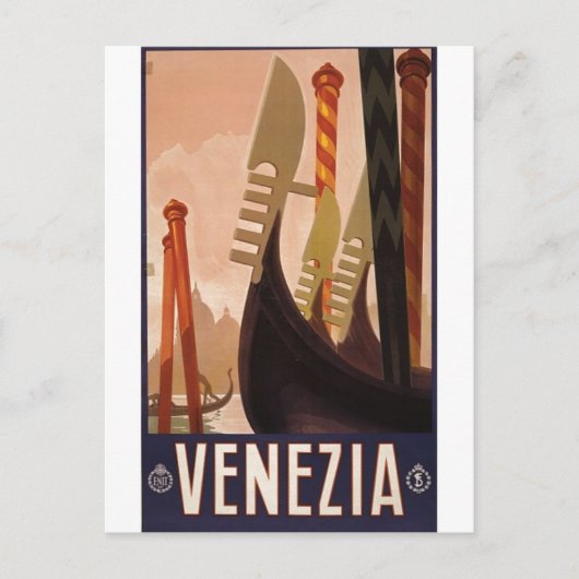 Reisposter Venezia 1920 Venetië, Italië Briefkaart (Voorkant)