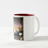 Reisposter Vesturland IJsland Tweekleurige Koffiemok (Voorkant rechts)