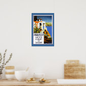 Reisposter Vintage Abbazia Italië Poster (Keuken)