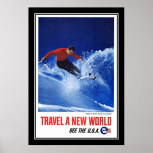 Reisposter Vintage Aspen Colorado Skiën Poster