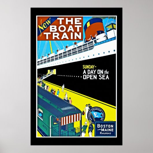 Reisposter Vintage Boston Maine Railroad Poster (Voorkant)