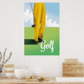 Reisposter vintage golf poster (Keuken)