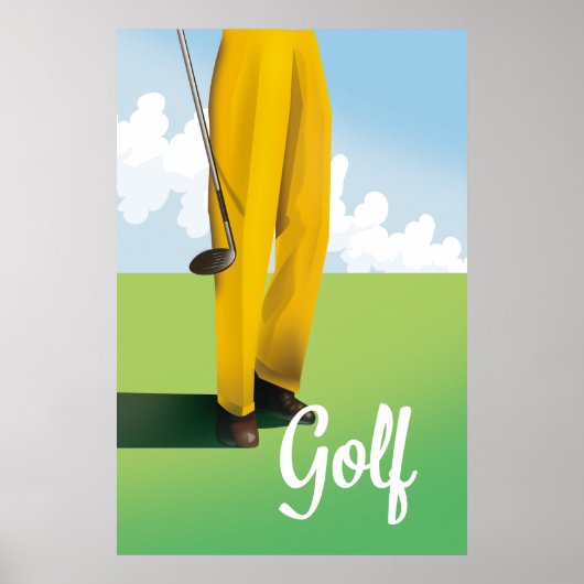Reisposter vintage golf poster (Voorkant)