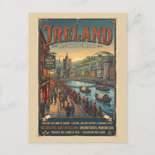 Reisposter Vintage Ierland Briefkaart