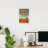 Reisposter Vintage Navajo Nation Poster (Thuiskantoor)