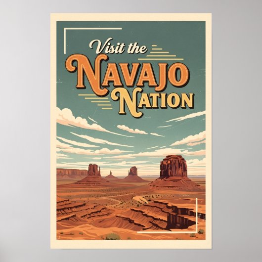 Reisposter Vintage Navajo Nation Poster (Voorkant)