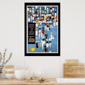 Reisposter Vintage New England Vakantie Poster (Keuken)