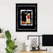 Reisposter Vintage New York Rode Baders Poster (Thuiskantoor)