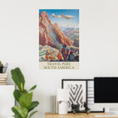 Reisposter Vintage Peru Machu Picchu Andes Poster (Thuiskantoor)
