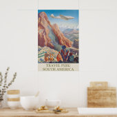 Reisposter Vintage Peru Machu Picchu Andes Poster (Keuken)
