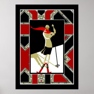 Reisposter Vintage Saint Croix Skien 3 Poster