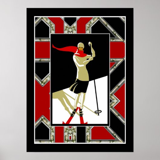 Reisposter Vintage Saint Croix Skien 3 Poster (Voorkant)
