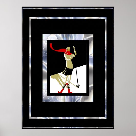 Reisposter Vintage Saint Croix Skien 3 Poster (Voorkant)