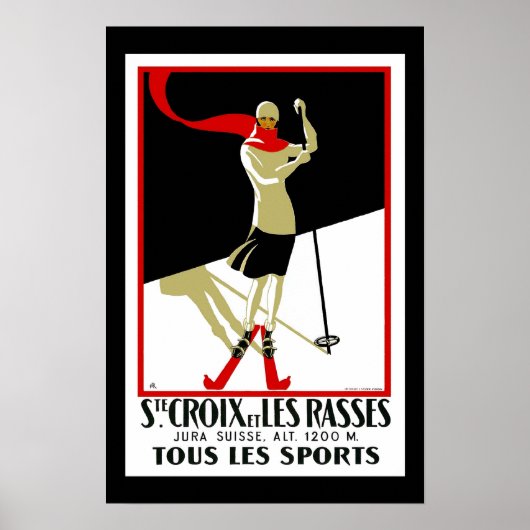 Reisposter Vintage Saint Croix Skiën Poster (Voorkant)