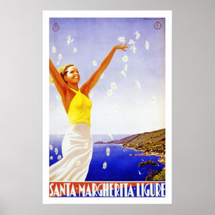 Reisposter Vintage Santa Margherita Italië Poster