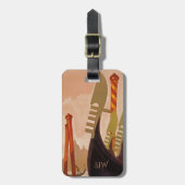 Reisposter Vintage Venetië Monogram Bagagelabel (Voorkant verticaal)