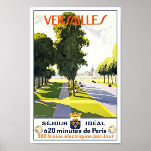 Reisposter Vintage Versailles Parijs Trein Poster