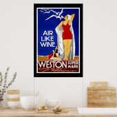 Reisposter Vintage Weston Trein New York Poster (Keuken)