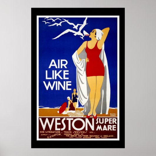 Reisposter Vintage Weston Trein New York Poster (Voorkant)