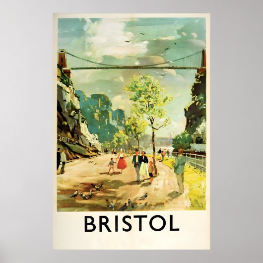 Reisposter VK Bristol, Engeland. Brits Poster (Voorkant)