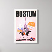 Reisposter voor Allegheny Airlines naar Boston Canvas Afdruk (Voorkant)