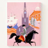 Reisposter voor Allegheny Airlines naar Boston Notitieboek (Achterkant)