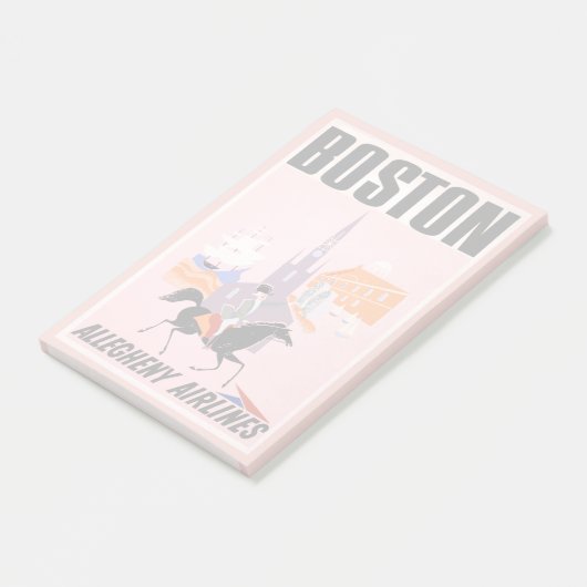 Reisposter voor Allegheny Airlines naar Boston Post-it® Notes (Schuin)