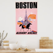 Reisposter voor Allegheny Airlines naar Boston Poster (Keuken)