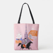 Reisposter voor Allegheny Airlines naar Boston Tote Bag (Achterkant)