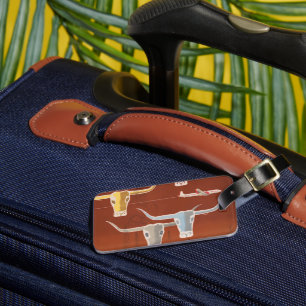 Reisposter voor American Airlines naar Texas Bagagelabel