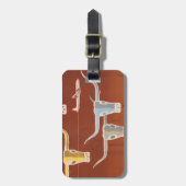 Reisposter voor American Airlines naar Texas Bagagelabel (Voorkant verticaal)