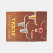 Reisposter voor American Airlines naar Texas Fleece Deken (Voorkant (Horizontaal))