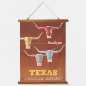 Reisposter voor American Airlines naar Texas Hangend Wandkleed (Voorkant)