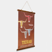 Reisposter voor American Airlines naar Texas Hangend Wandkleed (Gebogen)