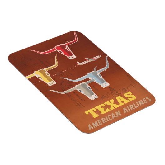 Reisposter voor American Airlines naar Texas Magneet (Rechterzijde)