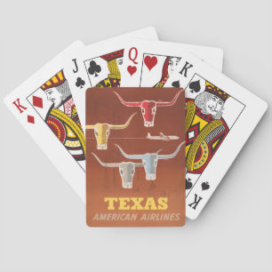 Reisposter voor American Airlines naar Texas Pokerkaarten