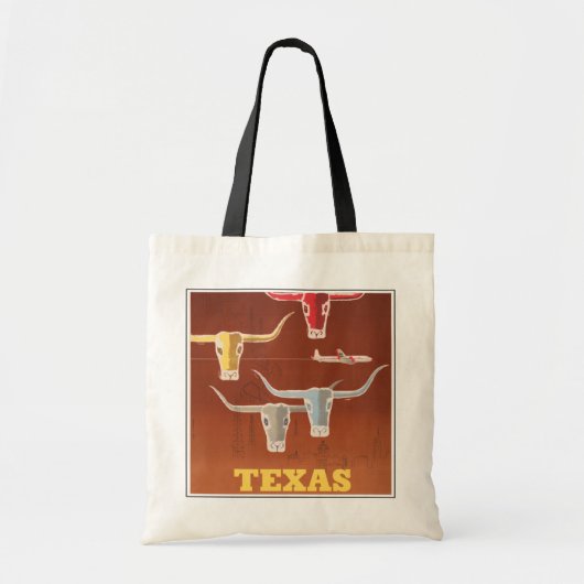 Reisposter voor American Airlines naar Texas Tote Bag (Voorkant)