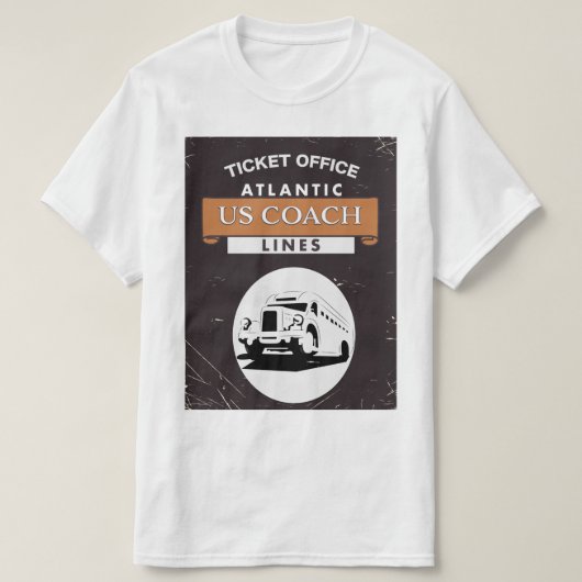 Reisposter voor Amerikaanse coach T-shirt (Design voorkant)