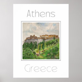Reisposter voor Athene Griekenland Poster