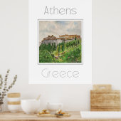 Reisposter voor Athene Griekenland Poster (Keuken)