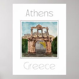 Reisposter voor Athene Griekenland Poster