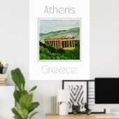 Reisposter voor Athene Griekenland Poster (Thuiskantoor)