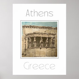 Reisposter voor Athene Griekenland Poster