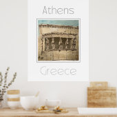 Reisposter voor Athene Griekenland Poster (Keuken)