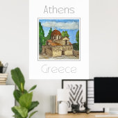 Reisposter voor Athene Griekenland Poster (Thuiskantoor)