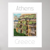 Reisposter voor Athene Griekenland Poster (Voorkant)