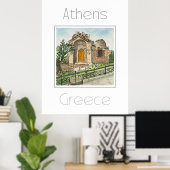 Reisposter voor Athene Griekenland Poster (Thuiskantoor)